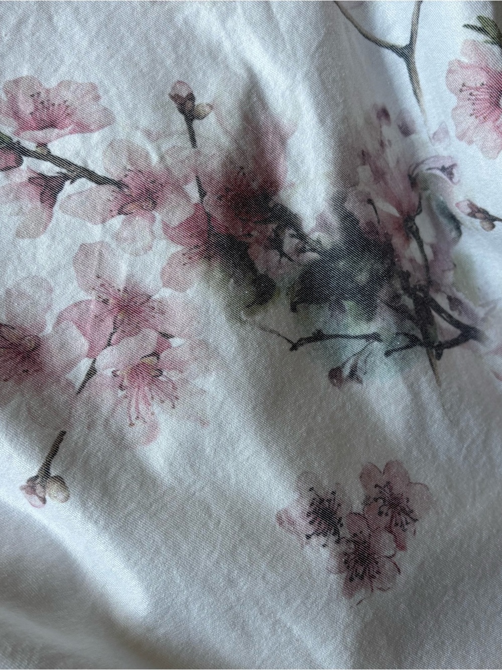 Made in Italy Cherry Blossom Cotton Blend Hooded Jacket White Est L - Picture 10 of 13